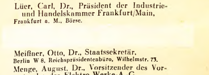 Beispiel einer Überklebung im Deutschen Führerlexikon 1934/35, Zweiter Teil, Seite 78: Unkenntlichmachung des Namens von Walter Luetgebrune in der Liste der Mitglieder der Akademie für Deutsches Recht